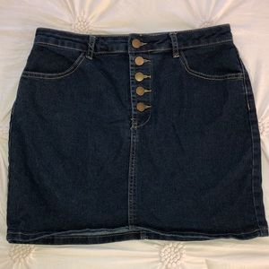 Dark Denim Jean Skirt